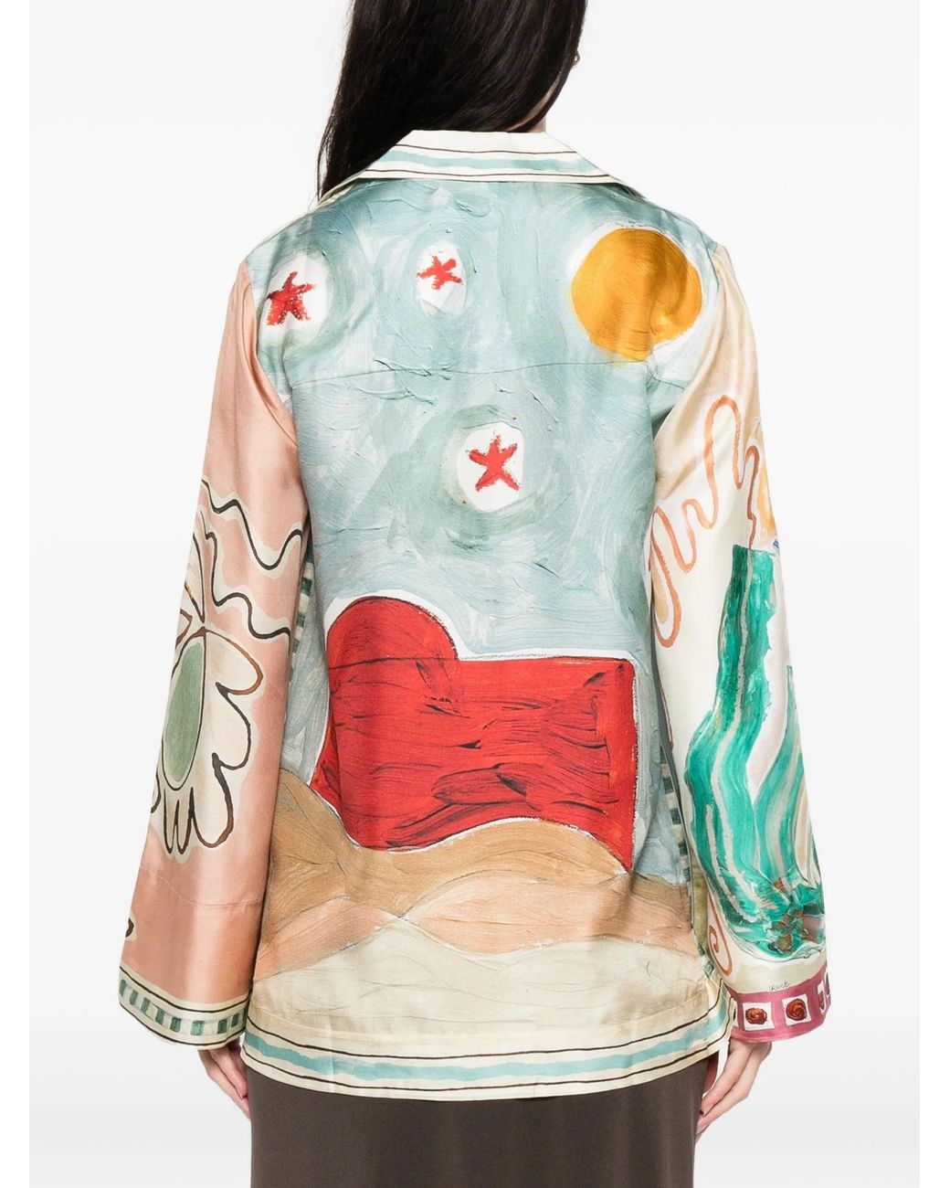 ALÉMAIS White Michelle Silk Shirt