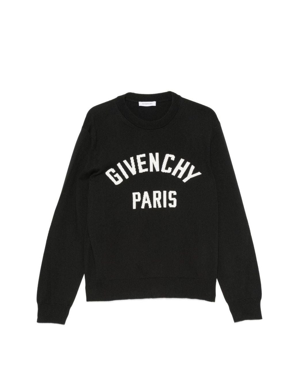 Givenchy Black Haute Couture Knit Sweater With Paris Detail for men
