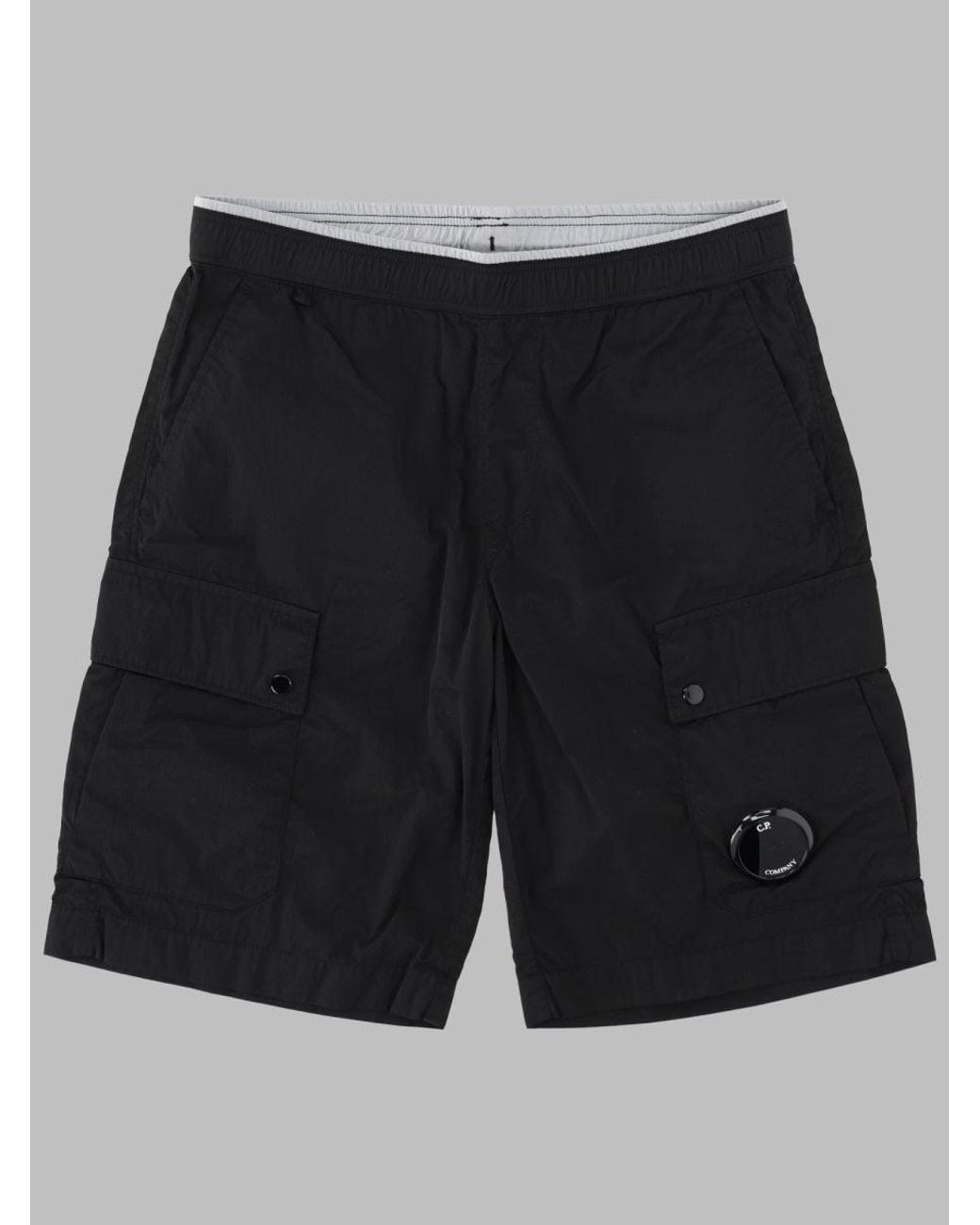 C P Company Black C. P. Company Boys Polyamide Cargo Bermuda Shorts