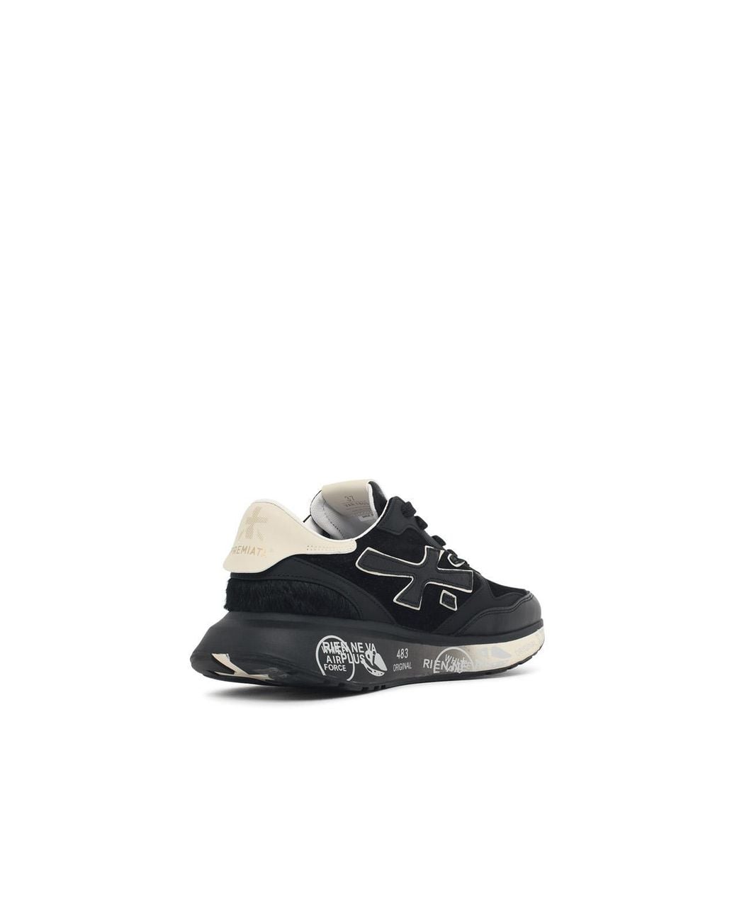 Premiata Black 'Lauryn' Suede Blend Sneakers