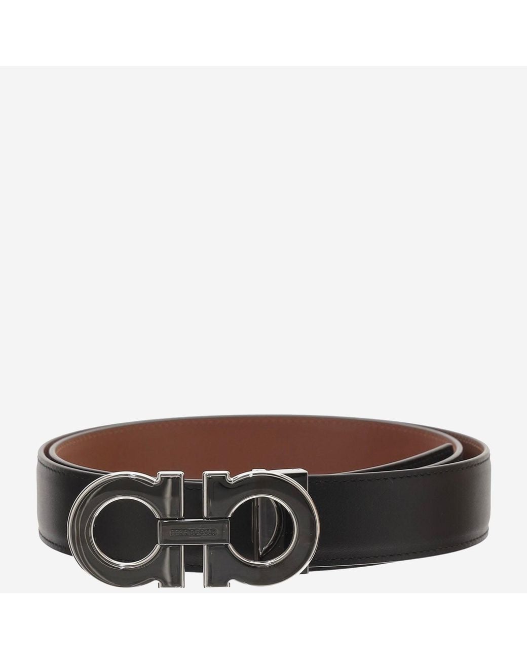 Ferragamo Brown Belt Calf Leather-New Cognac/New