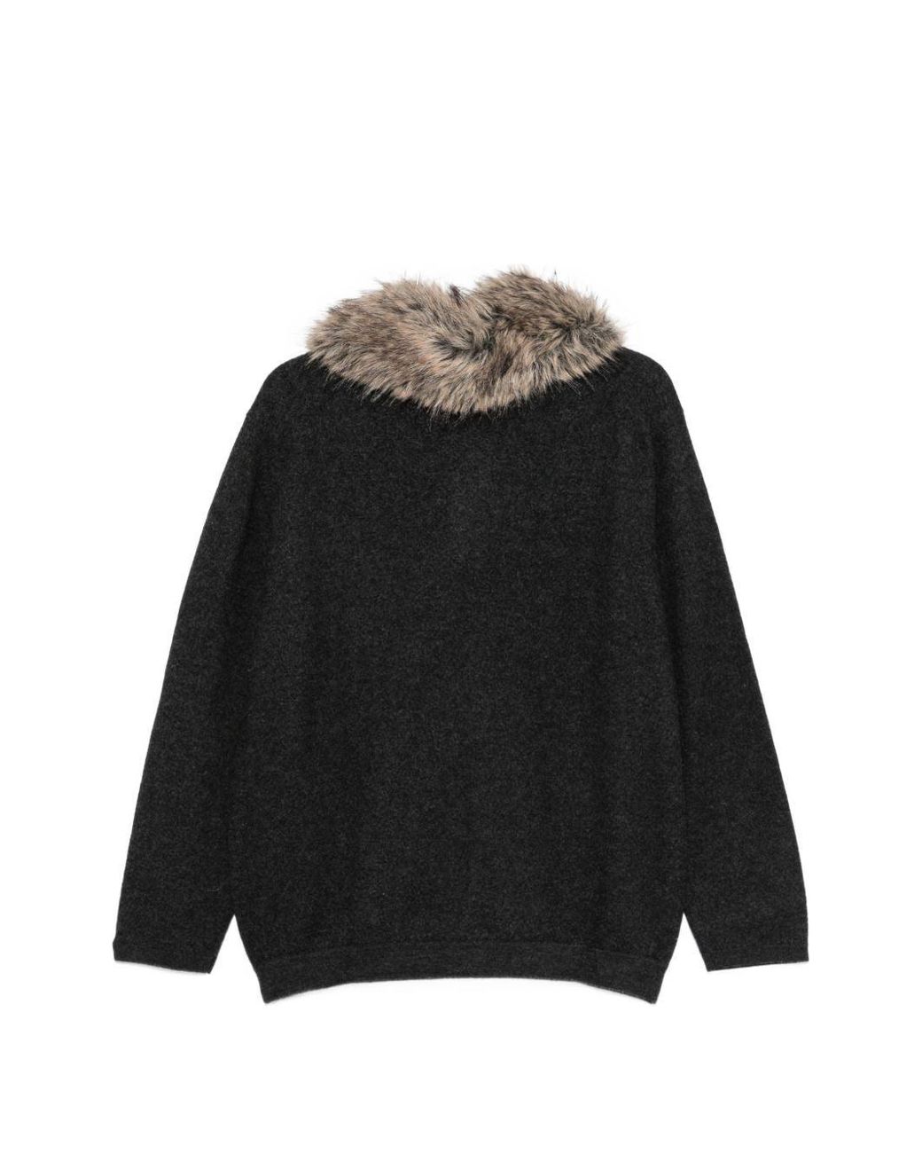 Semicouture Black Arabella Wool Cardigan