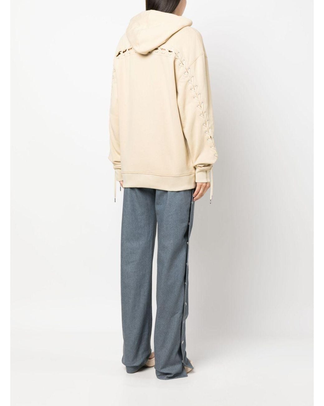 Jean Paul Gaultier Natural Logo Cotton Hoodie