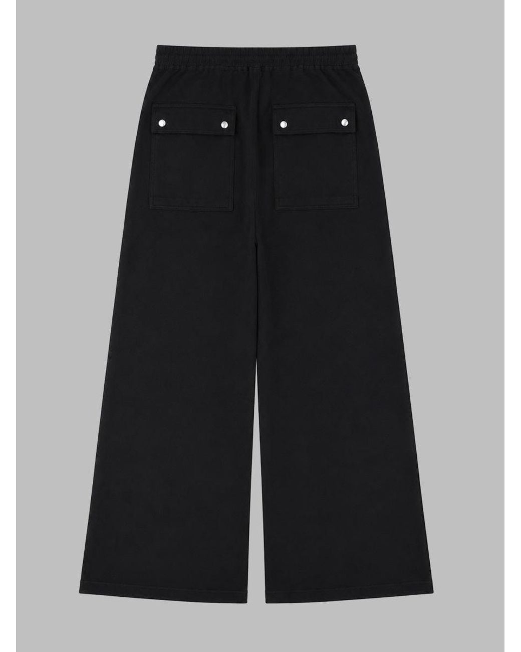 Rick Owens Black Wide-Leg Drawstring Pants for men