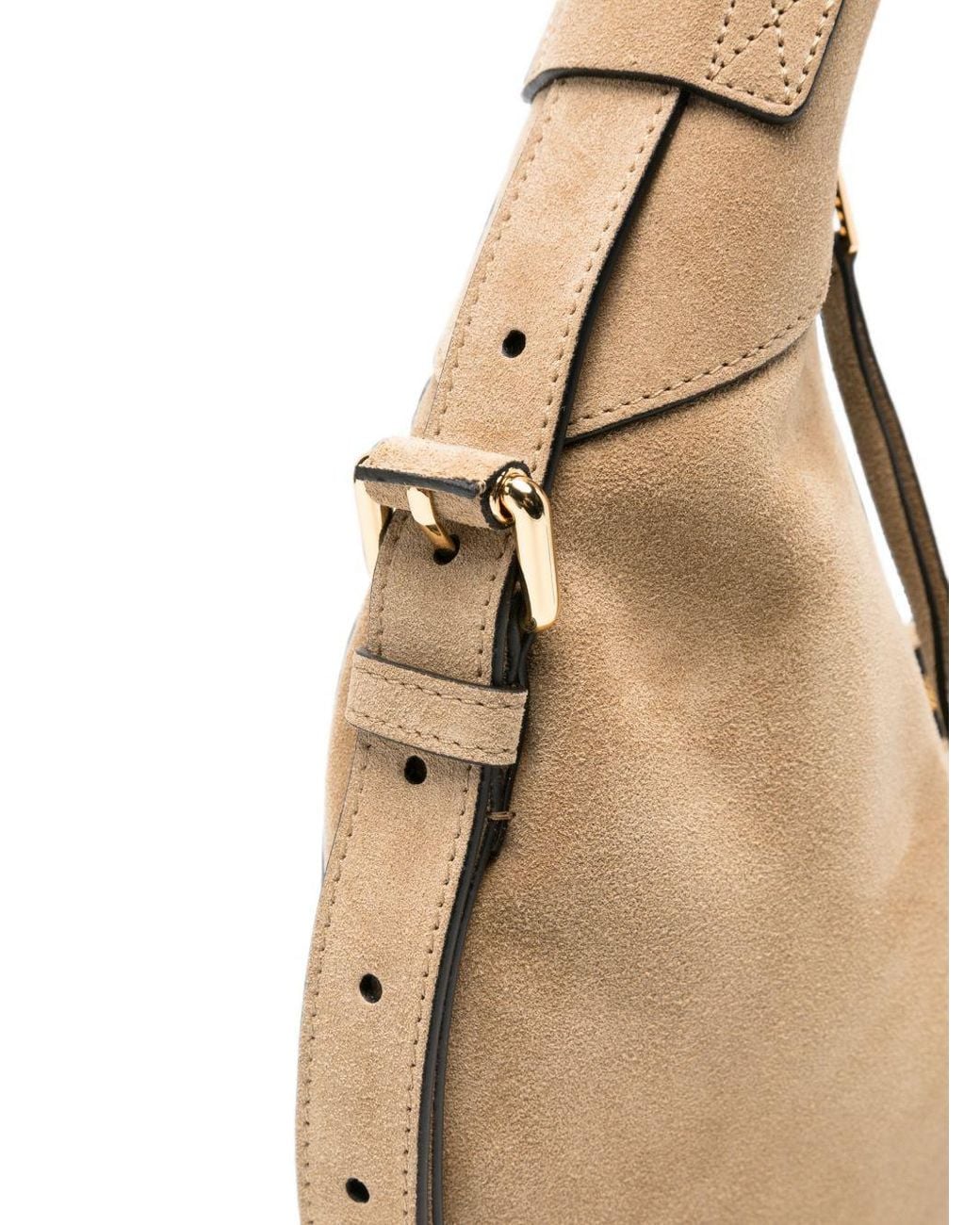 Moschino Natural Handle Me Leather Shoulder Bag