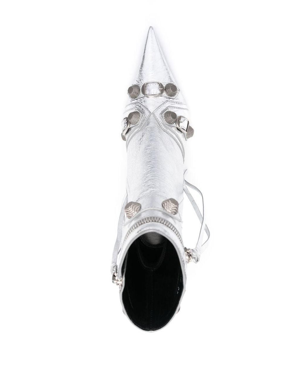 Balenciaga White Le Cagole Leather Boots