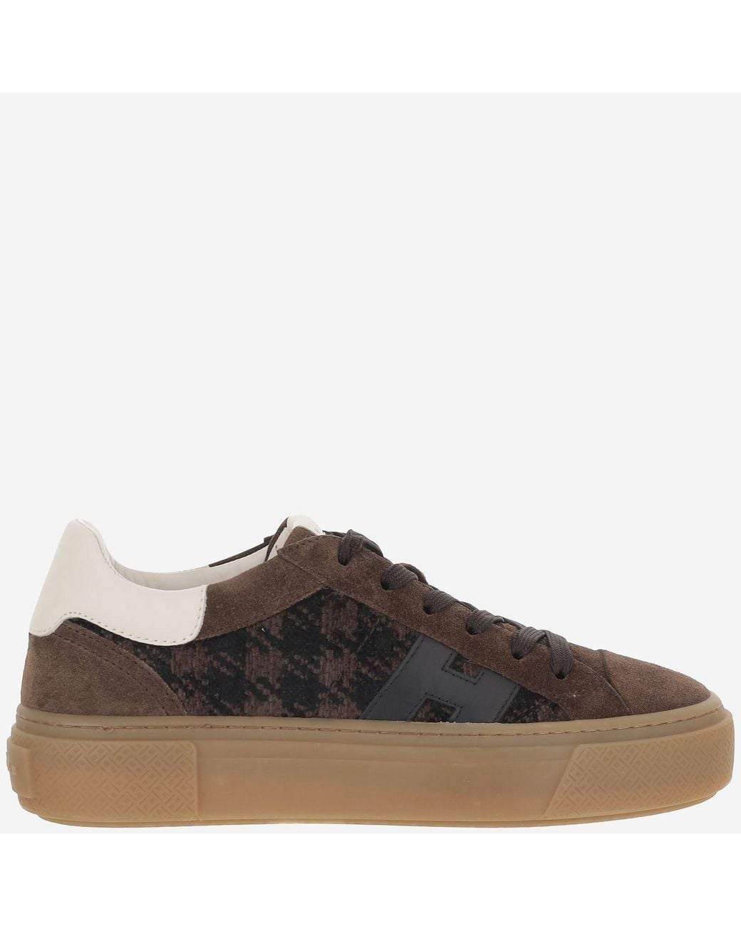 Hogan Brown Crosswind Fabric Sneakers