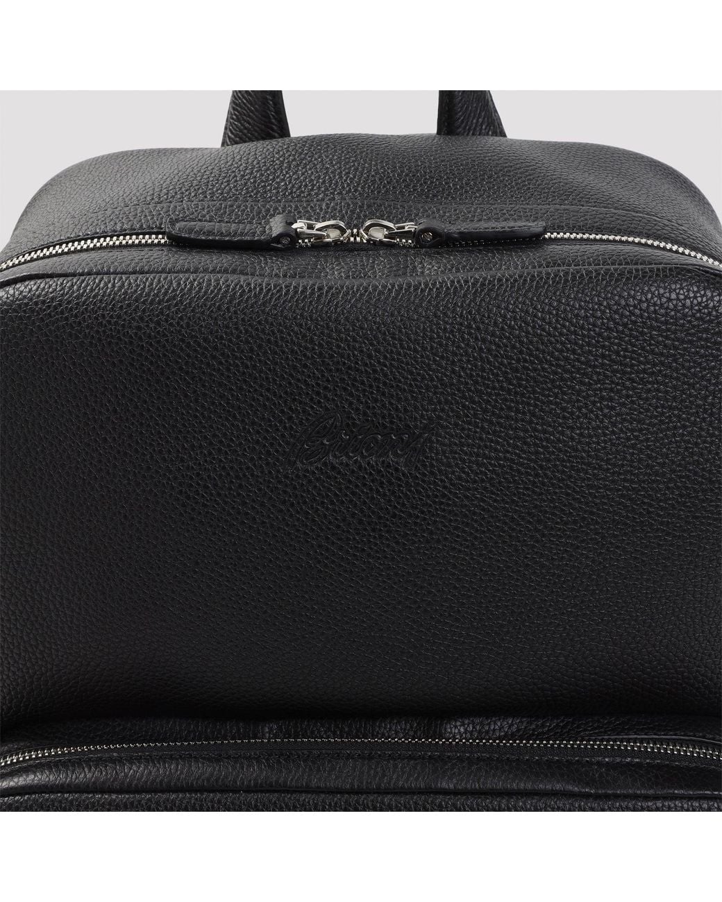 Brioni Black Zip Around Backpack for men