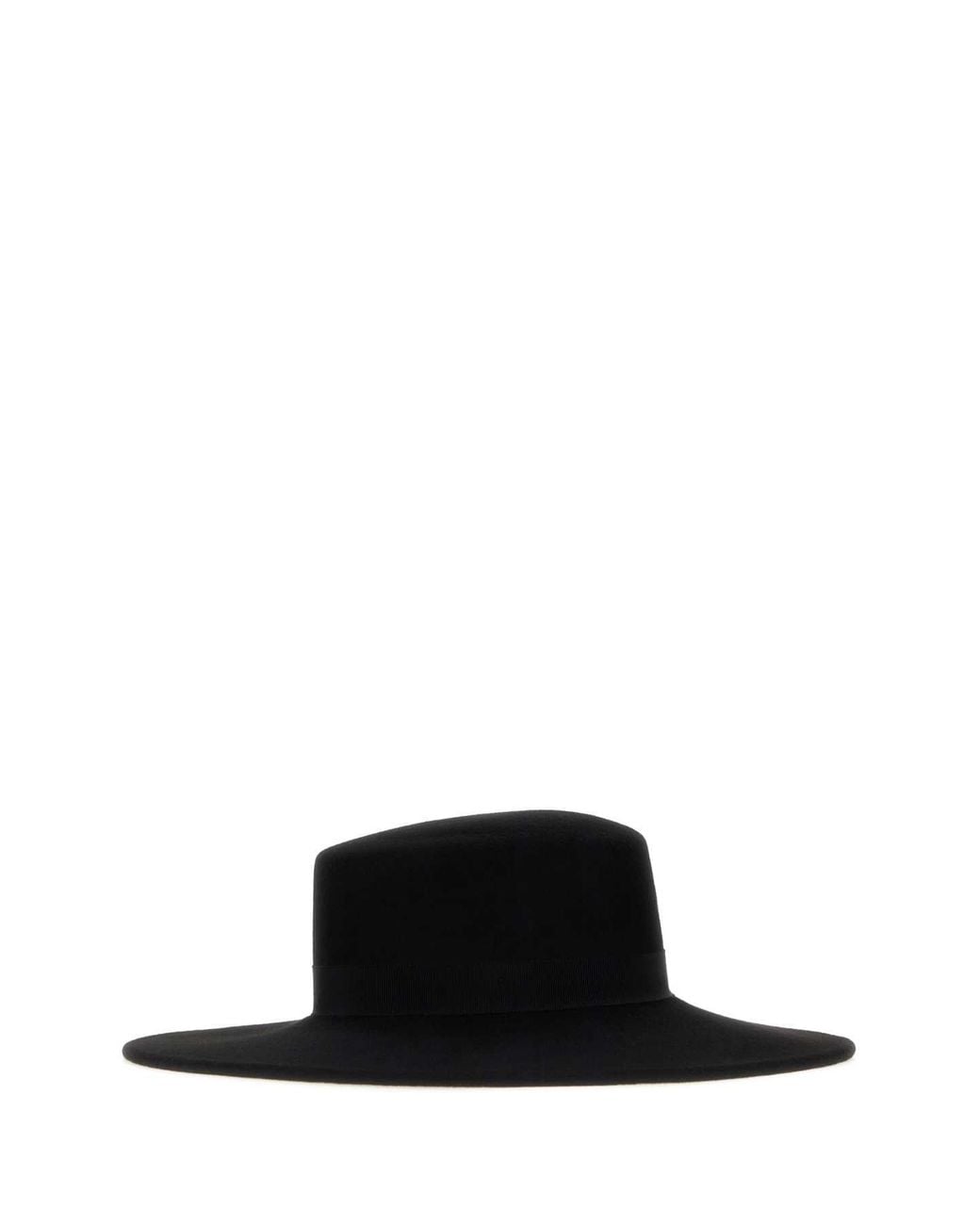 Alanui Black Flannel Hat For