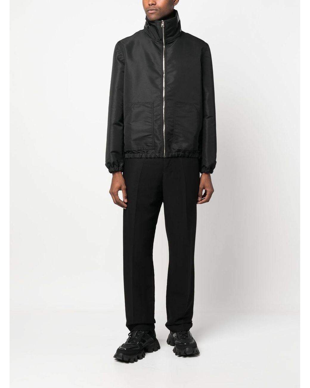 McQueen Black Logo Bomber Jacket for men