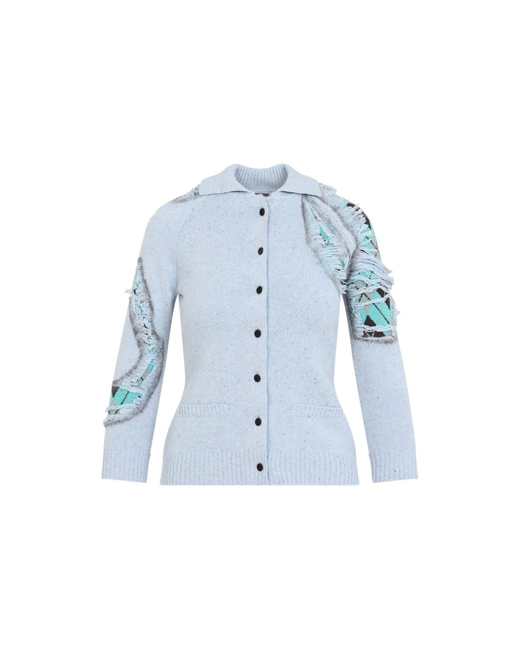Moschino Blue Wool Cardigan