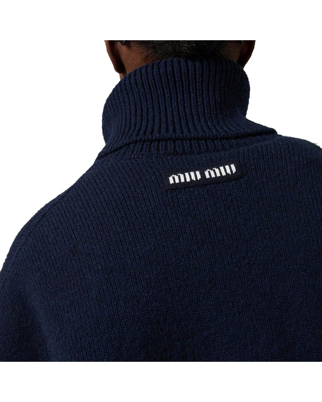 Miu Miu Blue Cashmere Turtleneck
