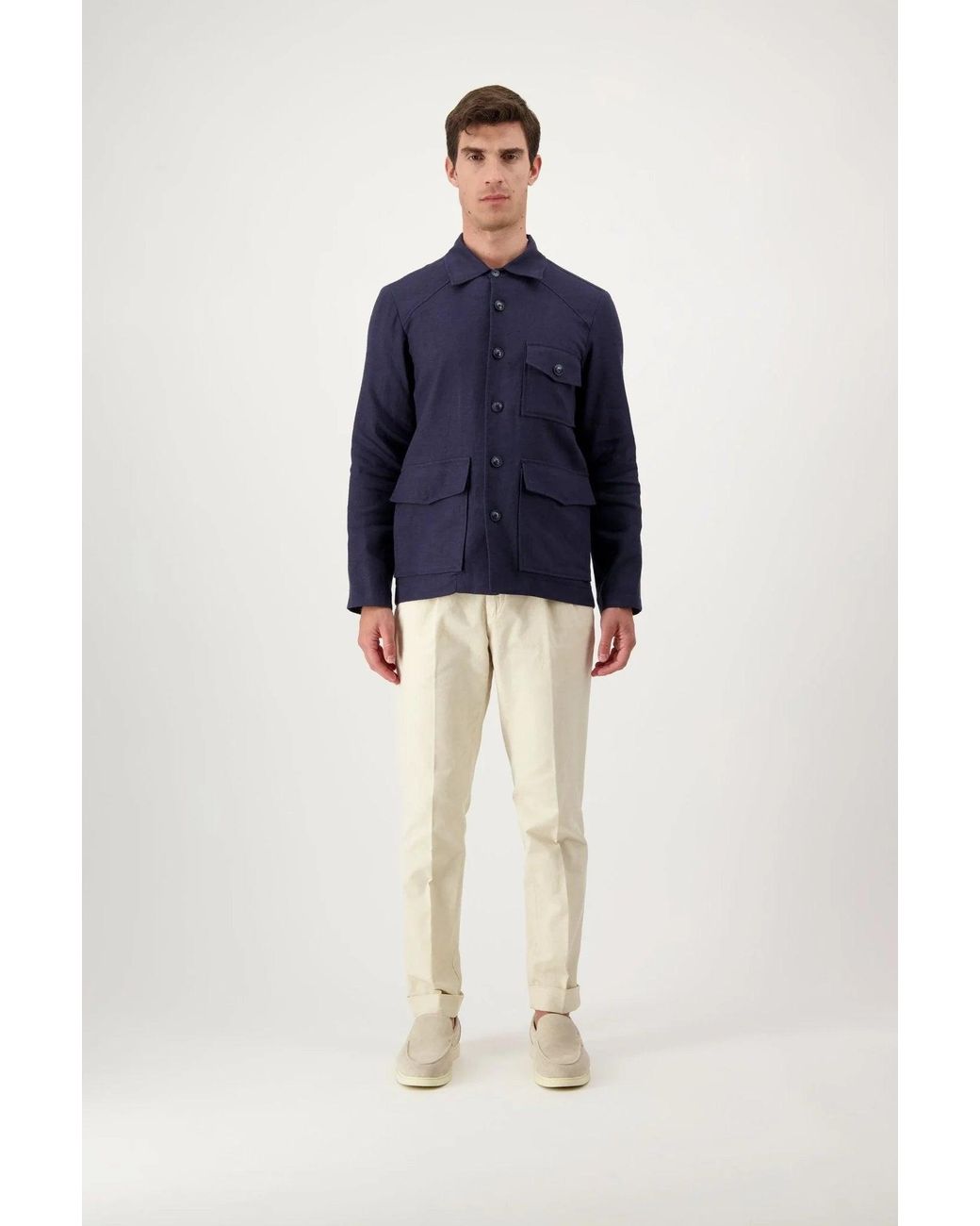 AUTORE Blue Linen Jacket