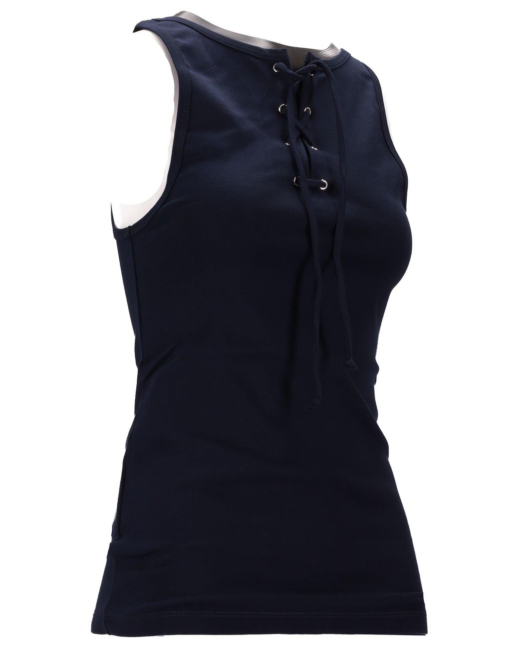 Prada Tanktop Met Veters in het Blue