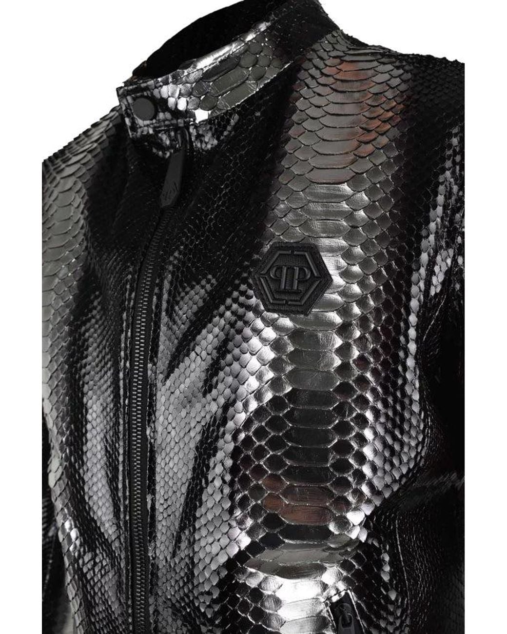 Philipp Plein Black Leather Jacket