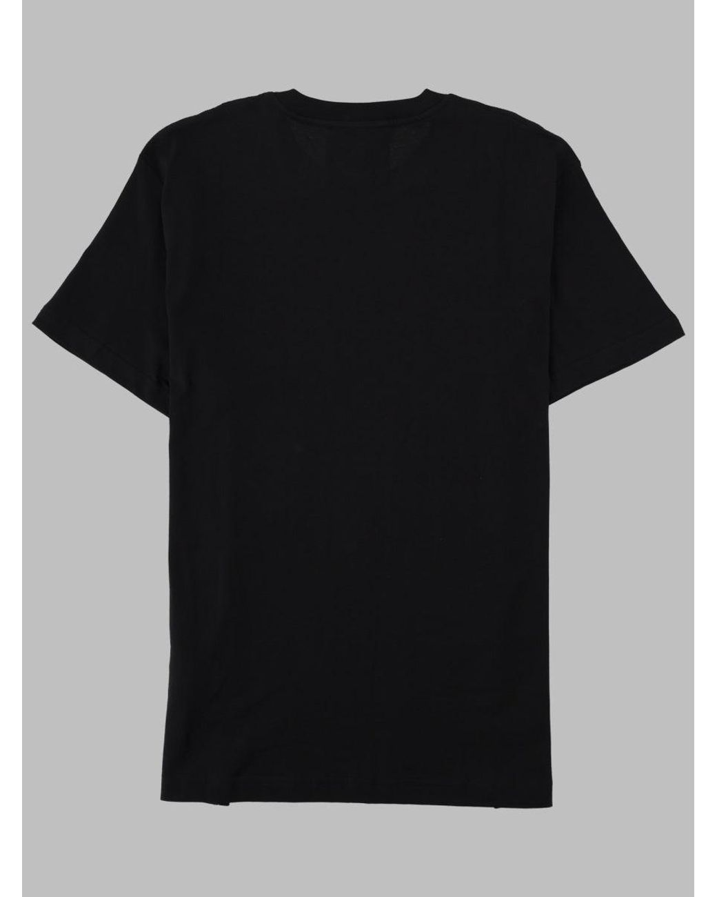Versace Jeans Couture Black T Shirt Con Logo Metallizzato