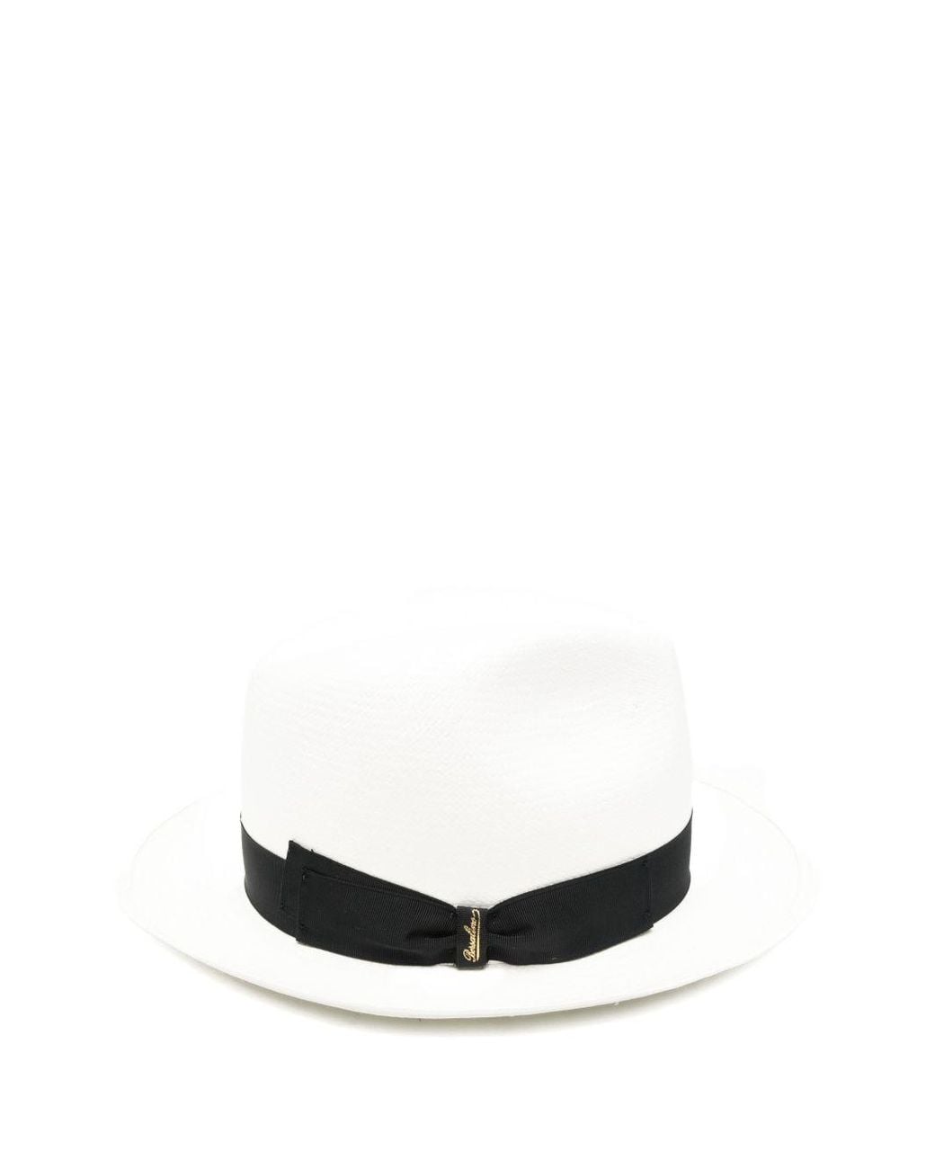 Borsalino White Monica Straw Hat