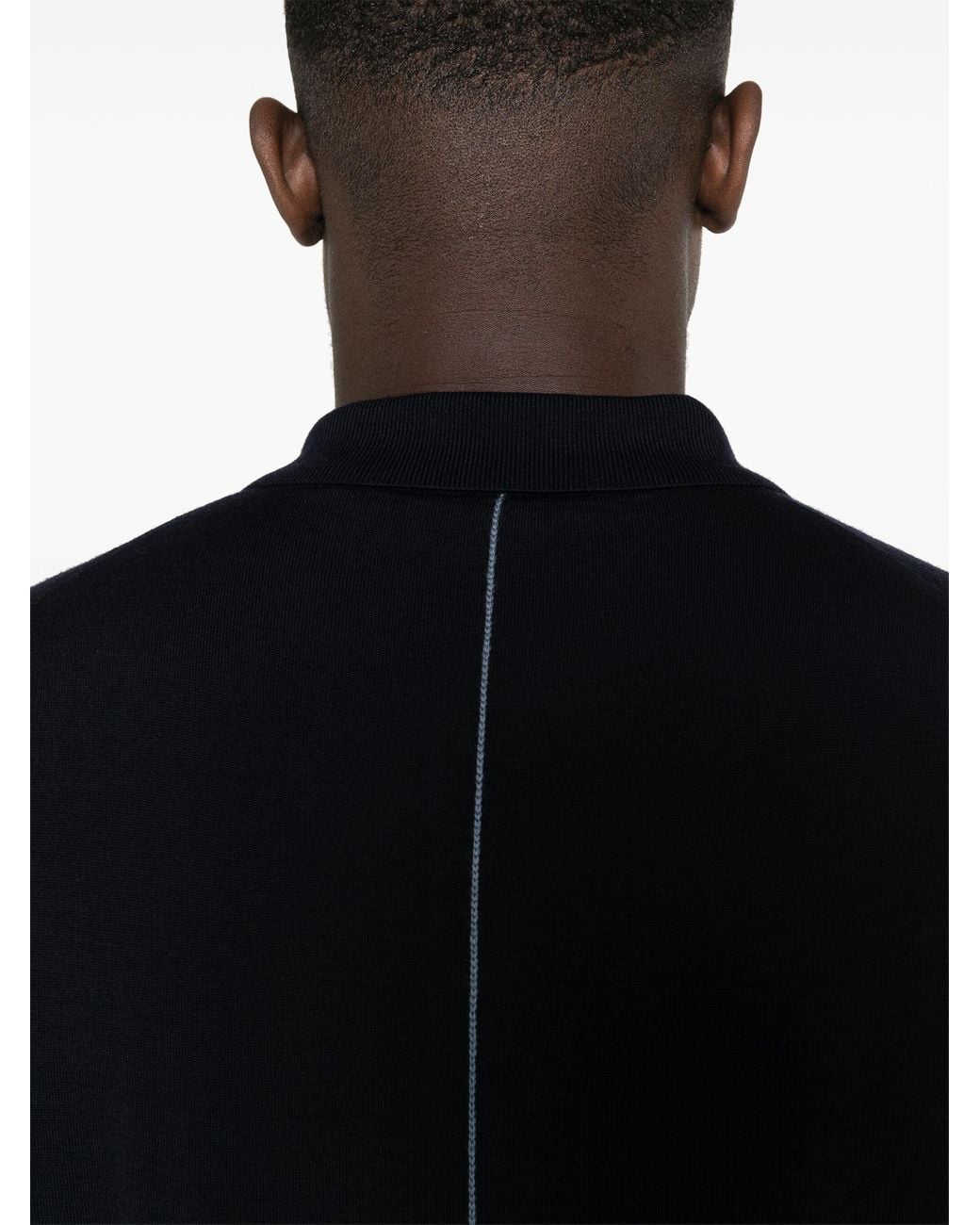 Lanvin Blue Merinos Polo Clothing for men
