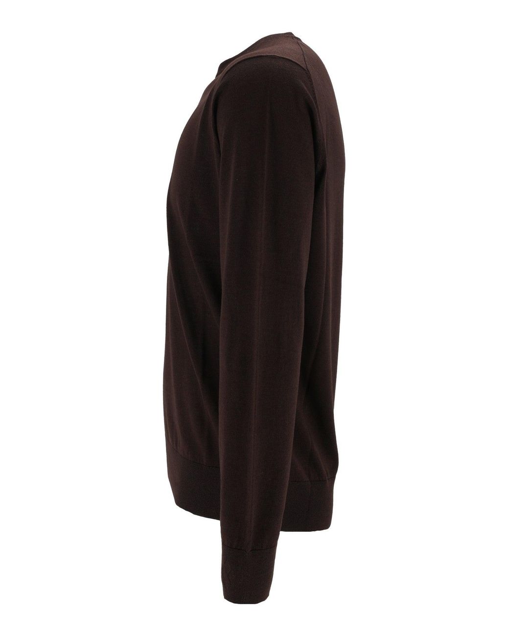 Ballantyne Black Wool Round-Neck Sweater for men
