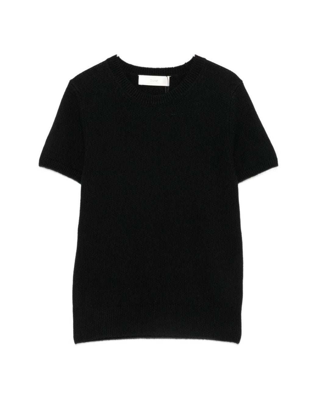 DUNST Black Wool Blend Crewneck Sweater