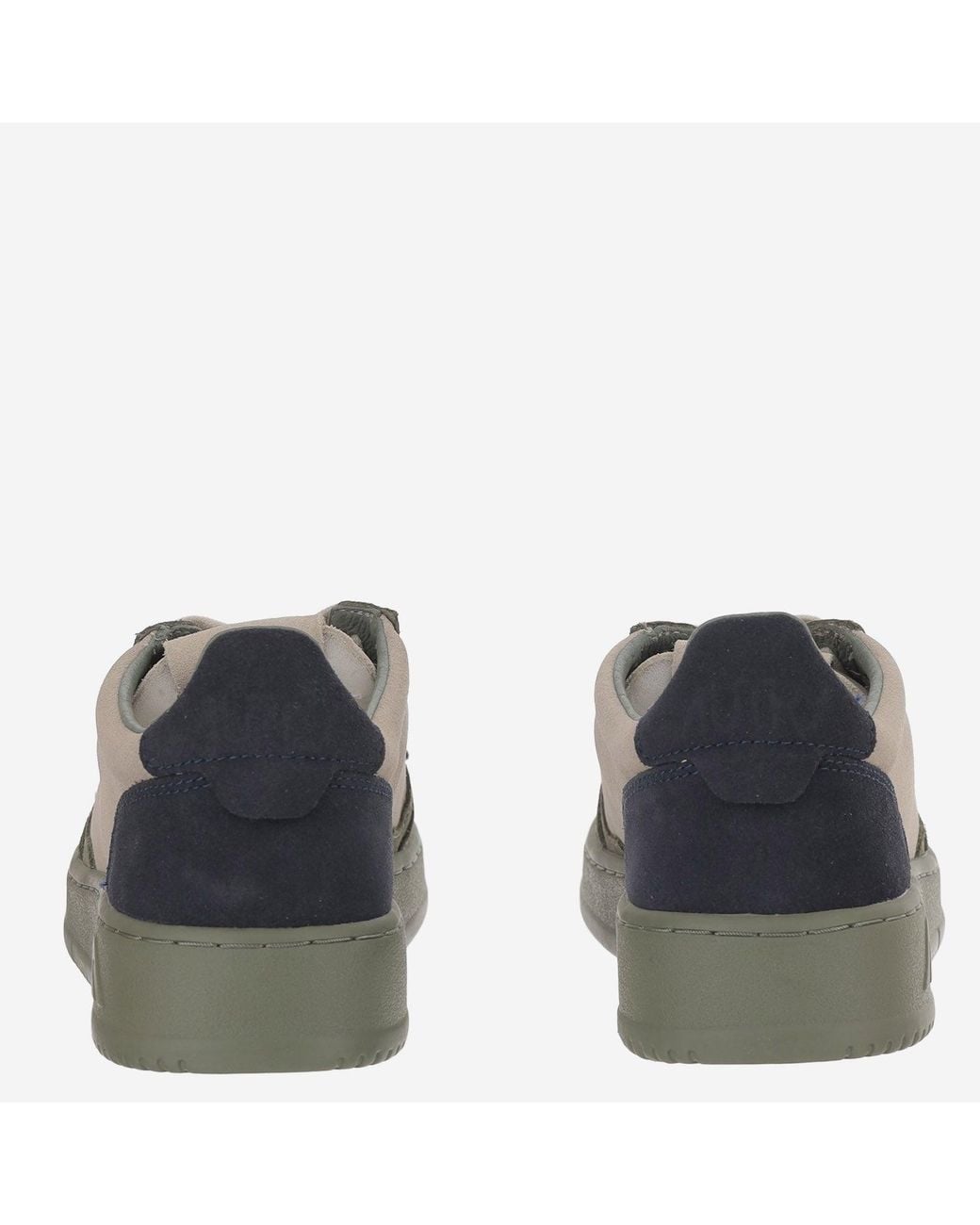 Autry Gray Medalist Low Sneakers With Contrast Heel Tab And Logo Detail