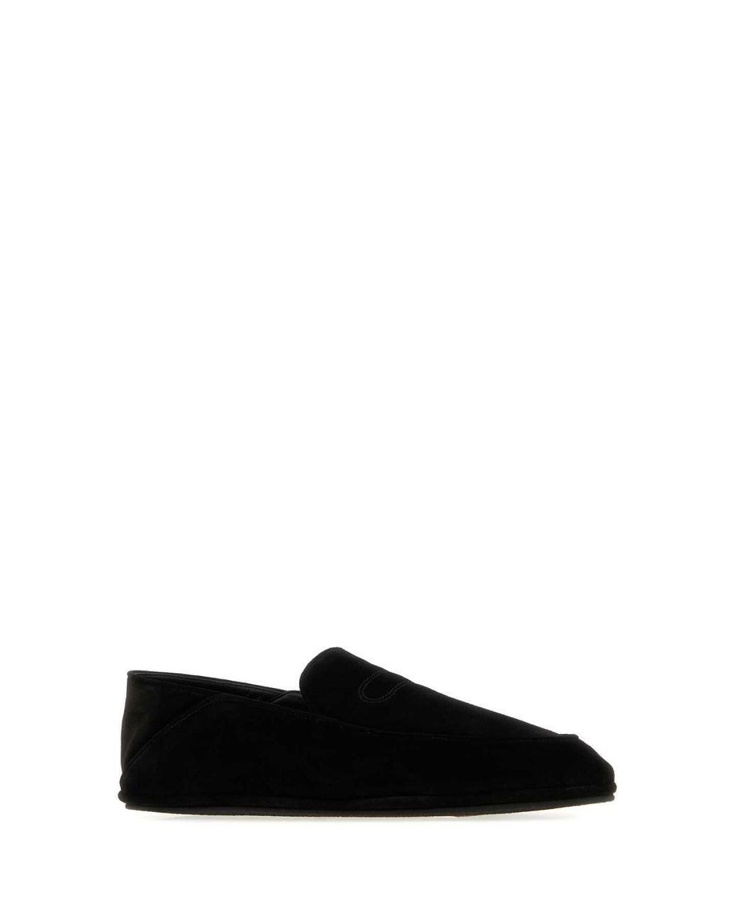 John Lobb Black Suede Kingston Ii Loafers