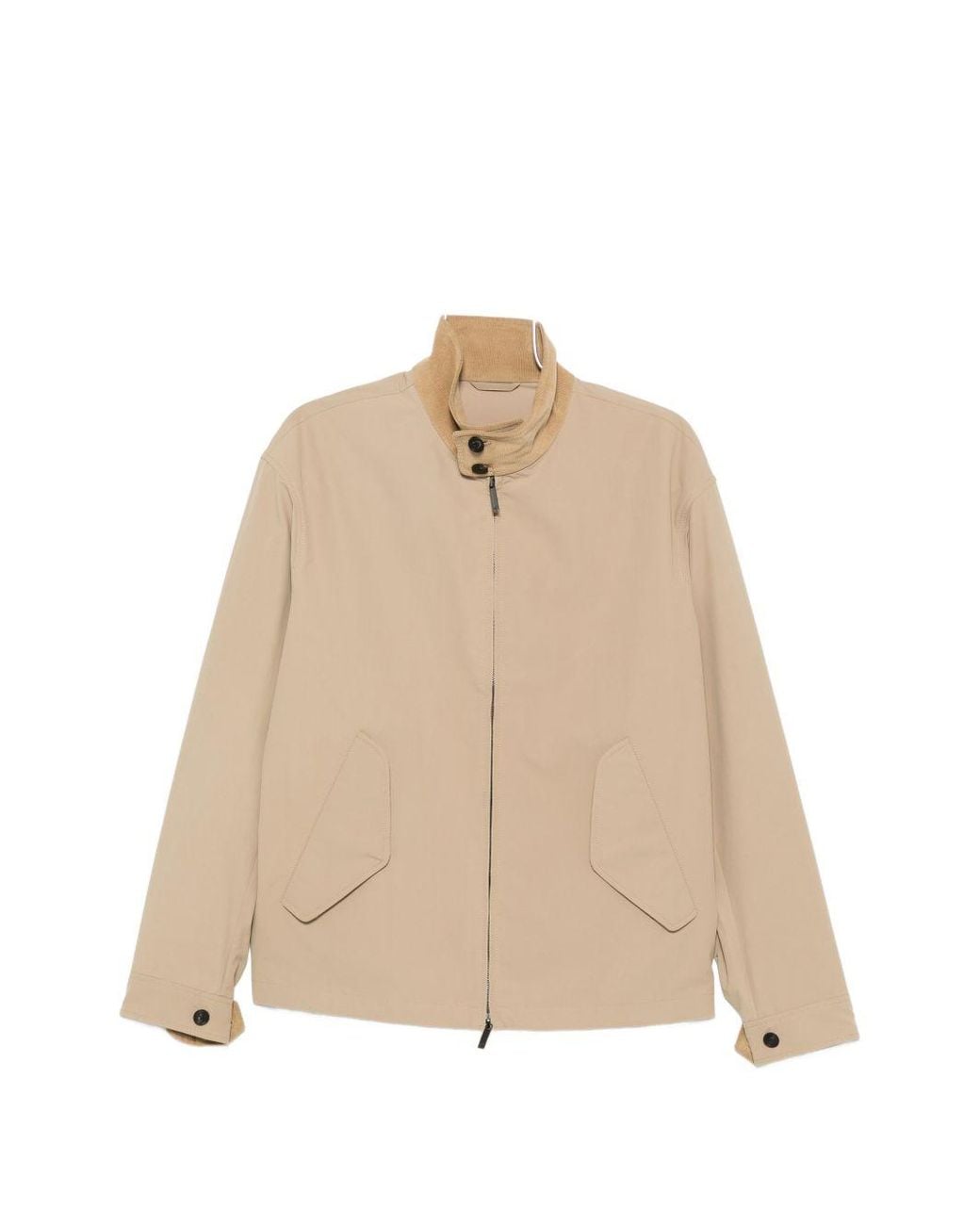 Emporio Armani Natural Nylon Bomber Jacket