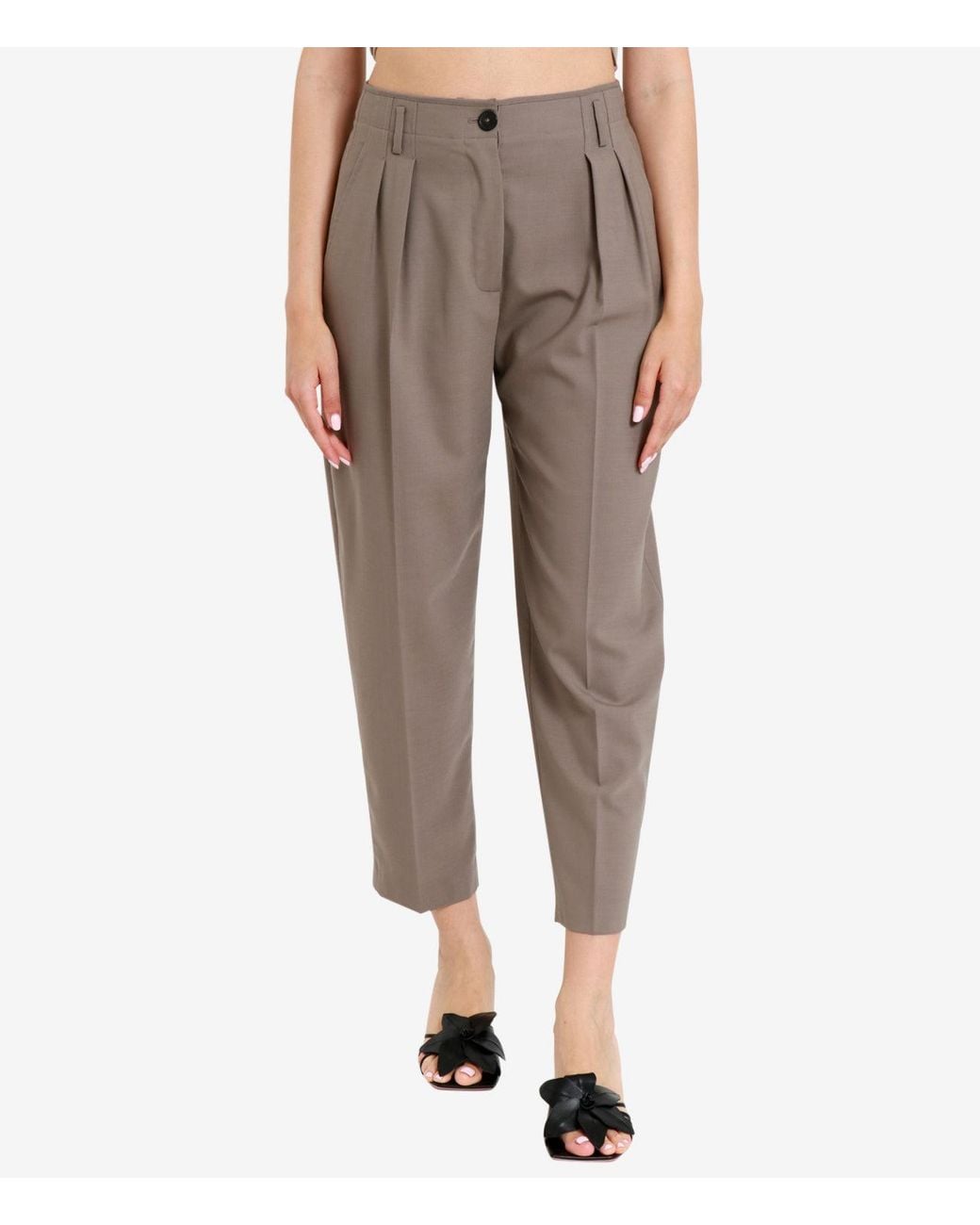 Erika Cavallini Semi Couture Gray Trousers