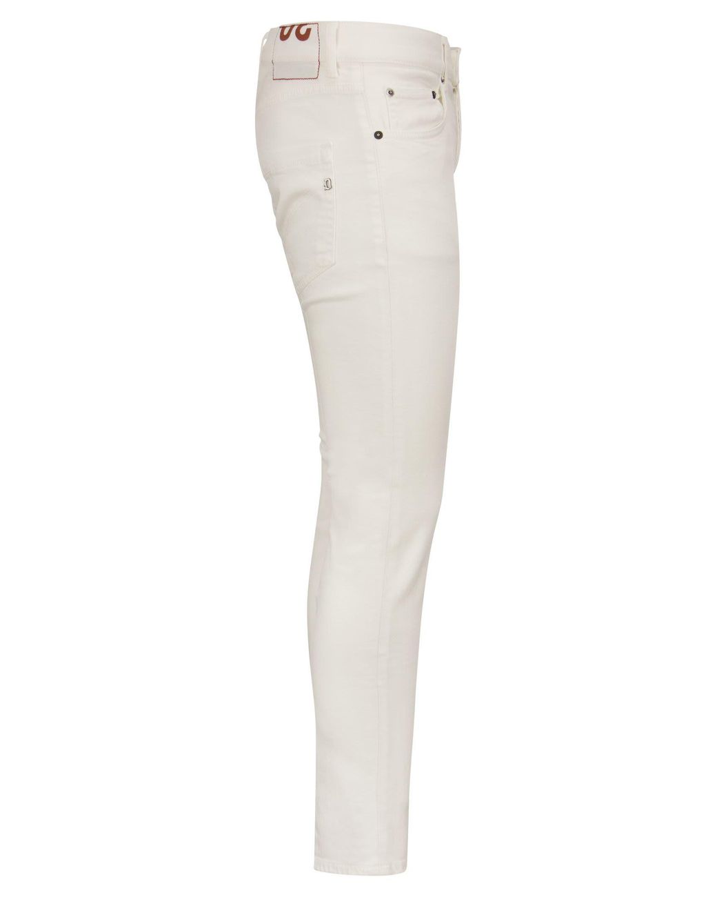 Dondup White Mius Five Pocket Trousers for men