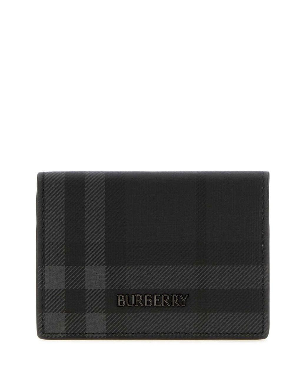 Burberry Black Printed Canvas Mini Card Holder 10 Cm X 8 Cm for men