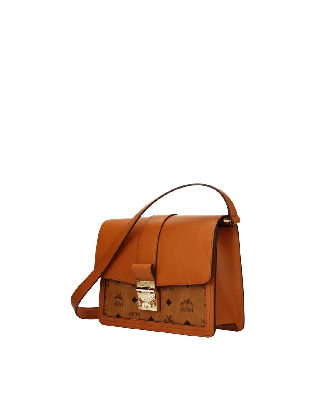 MCM Brown Leather Crossbody Bag