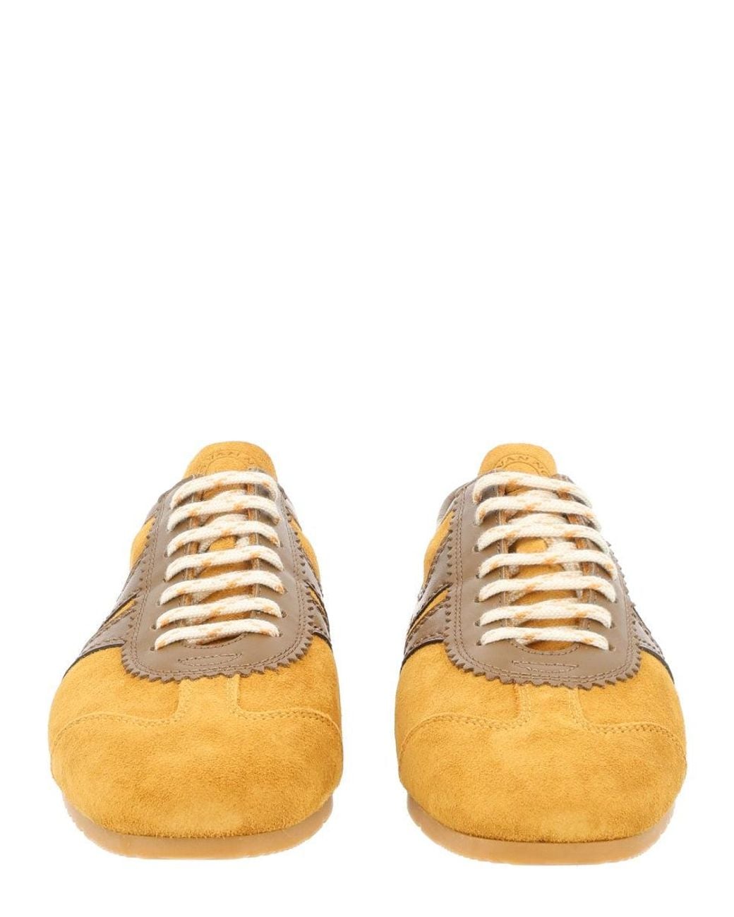 Dries Van Noten Yellow Suede Sneakers Leather Trainers