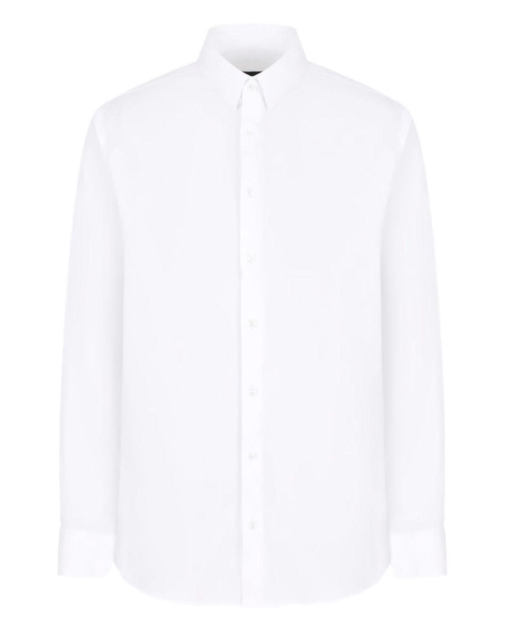 Giorgio Armani White Cotton Shirt for men