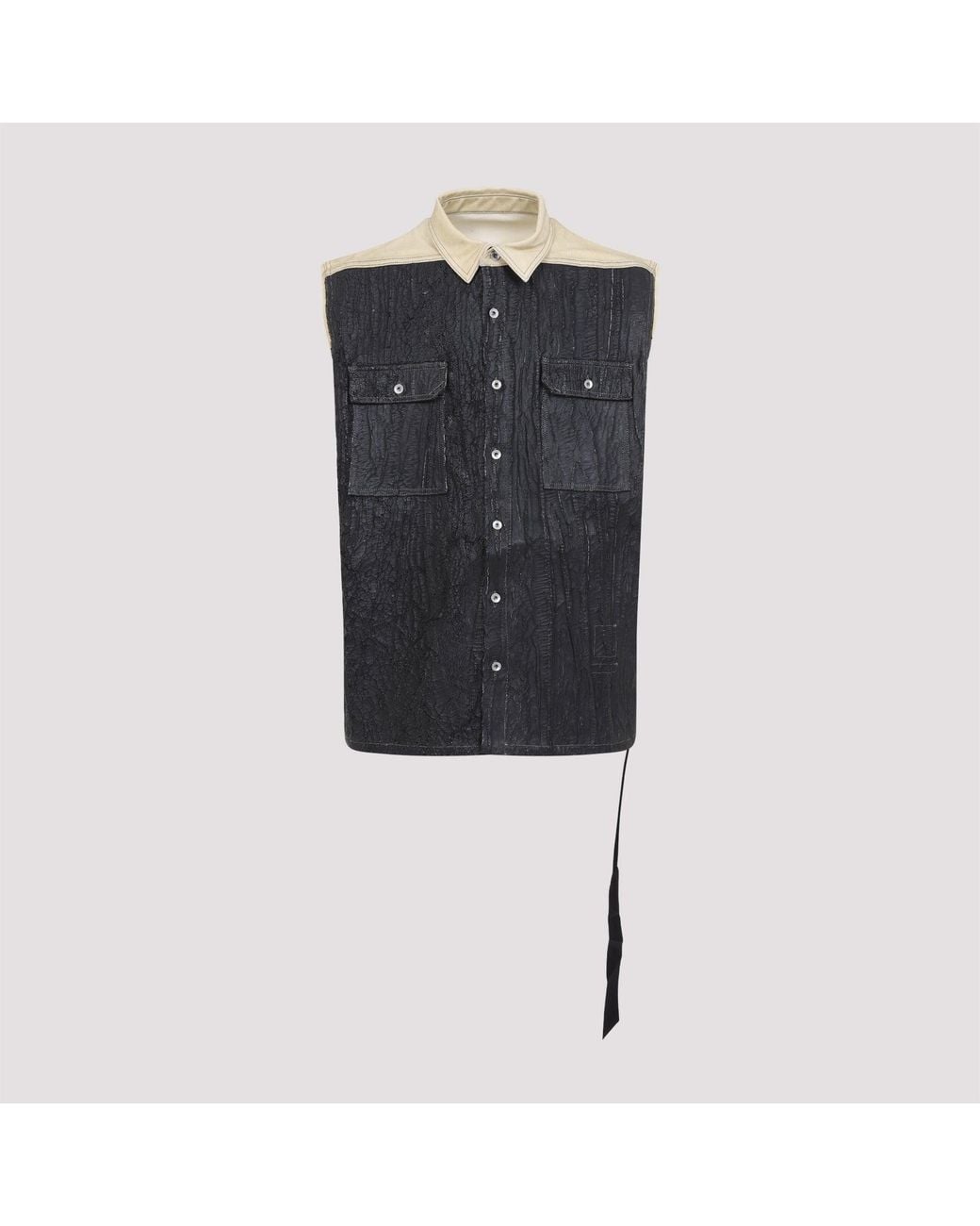 Rick Owens Blue Sl Tommy Jumbo Jacket
