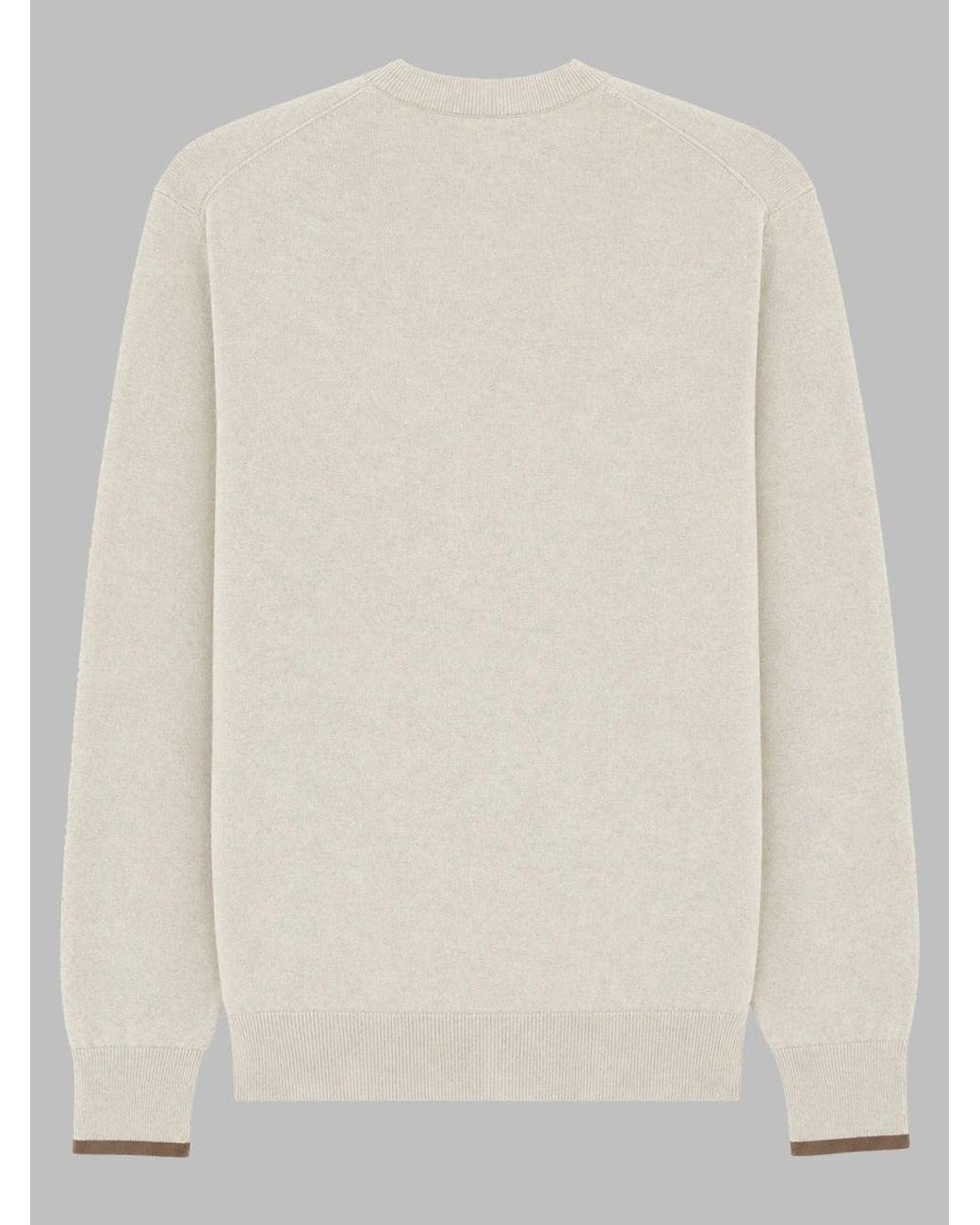Isabel Marant Natural Logo-Embroidered Crewneck Sweater for men