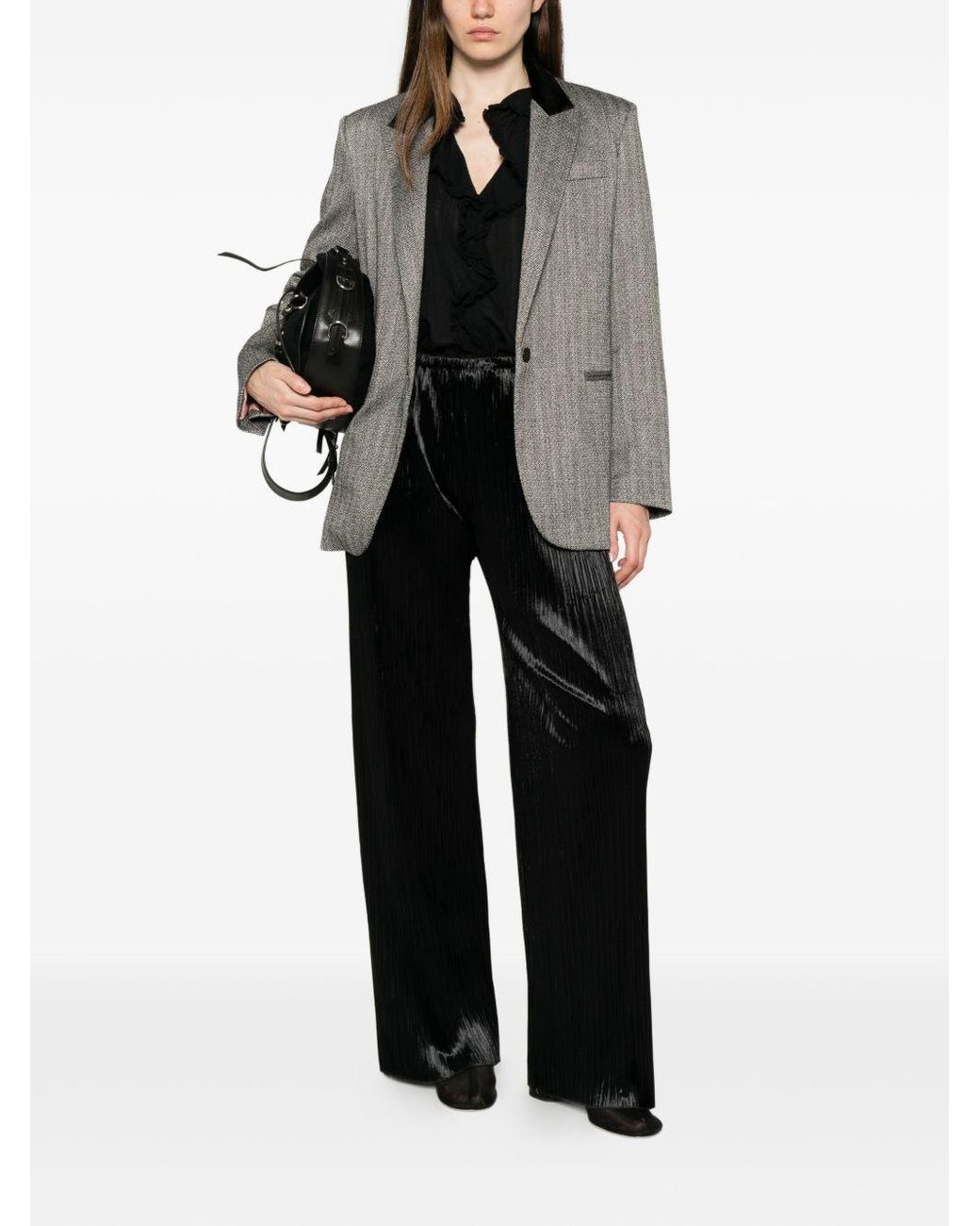 Forte_forte Gray Single Breasted Blazer Jacket