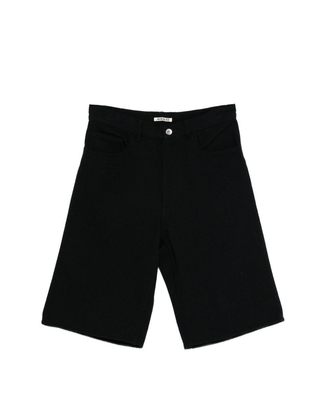 Auralee Black Silk Shorts for men