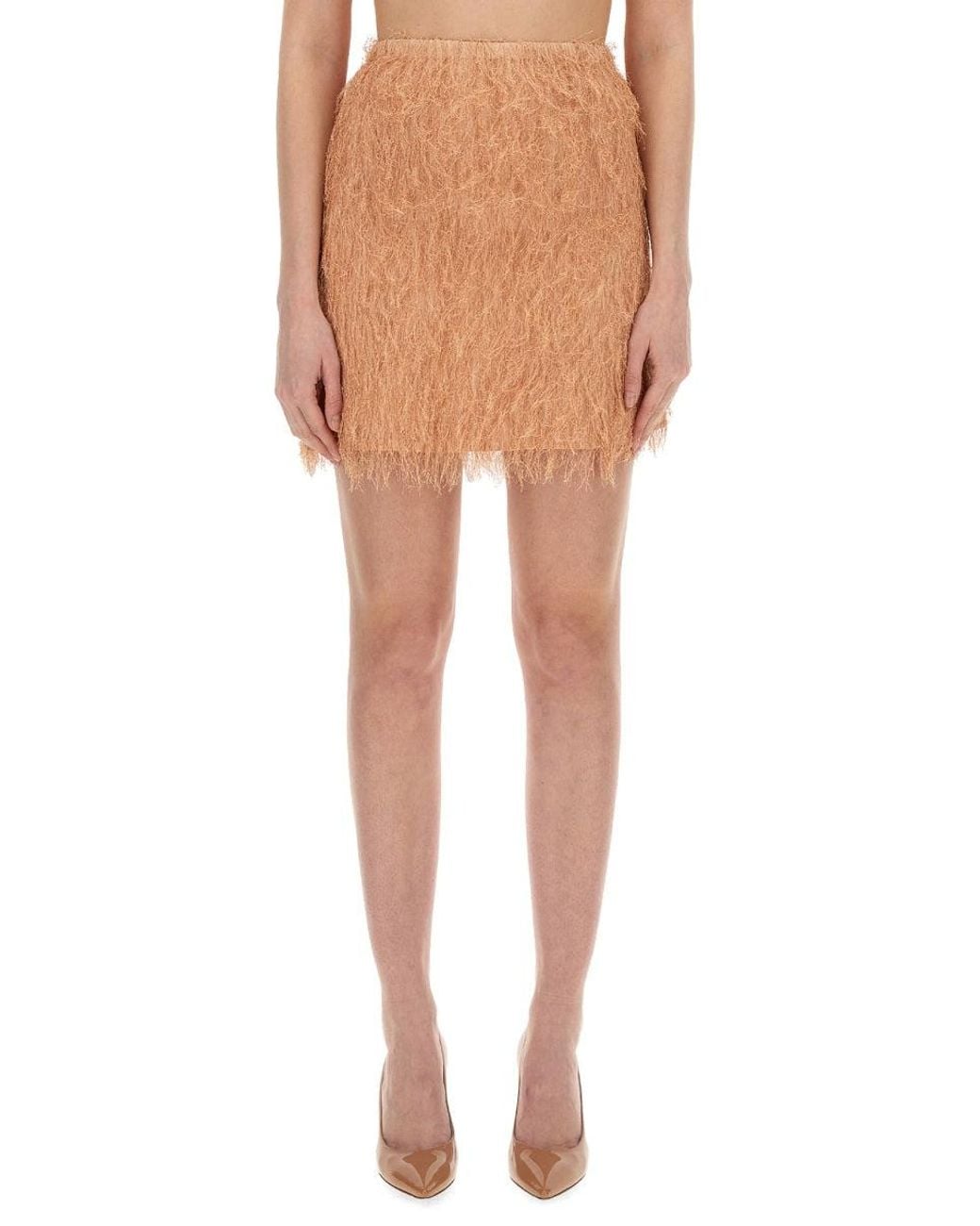 Alysi Multicolor Frizzy Mini Skirt