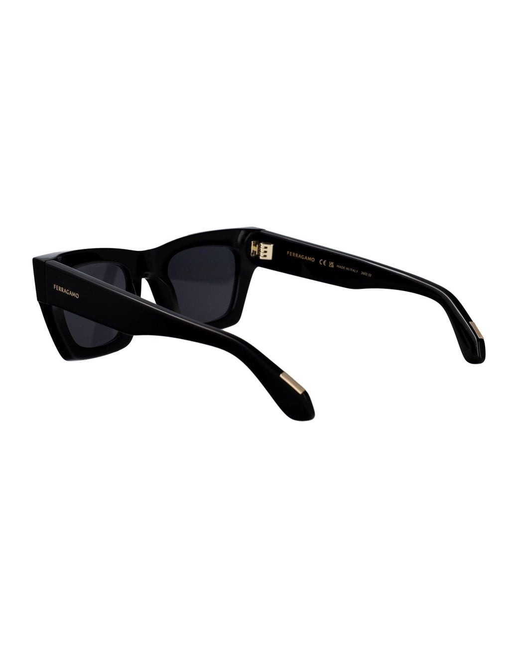 Ferragamo Black Acetate Sunglasses