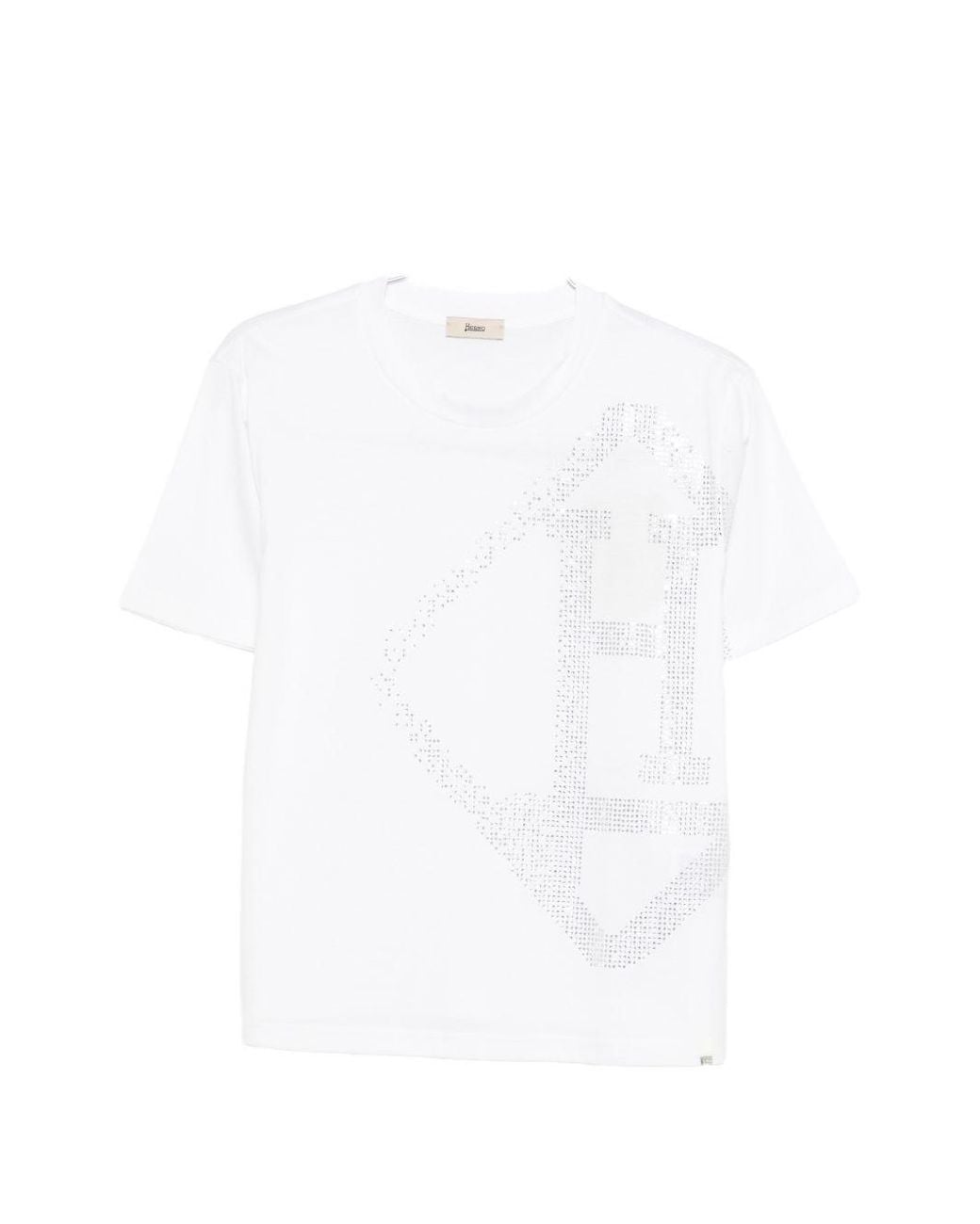 Herno White Stud Detail T-Shirt