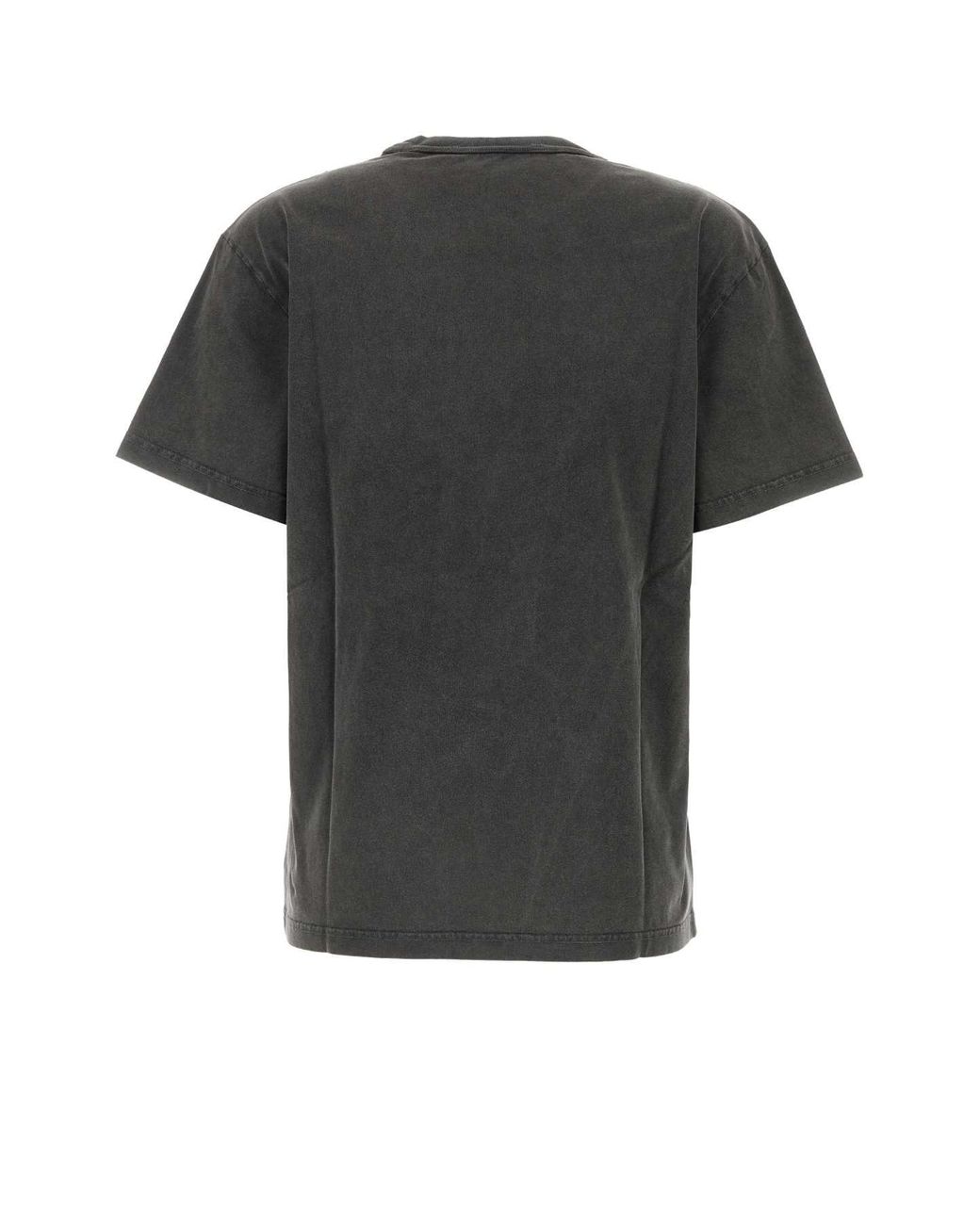 T By Alexander Wang Black Embossed Logo Cotton T-Shirt