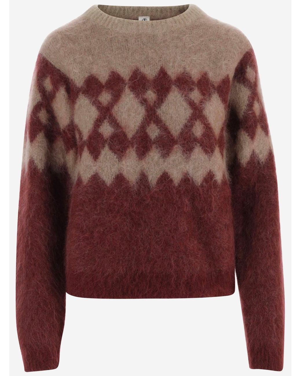THE GARMENT Red Stretch Mohair Sweater