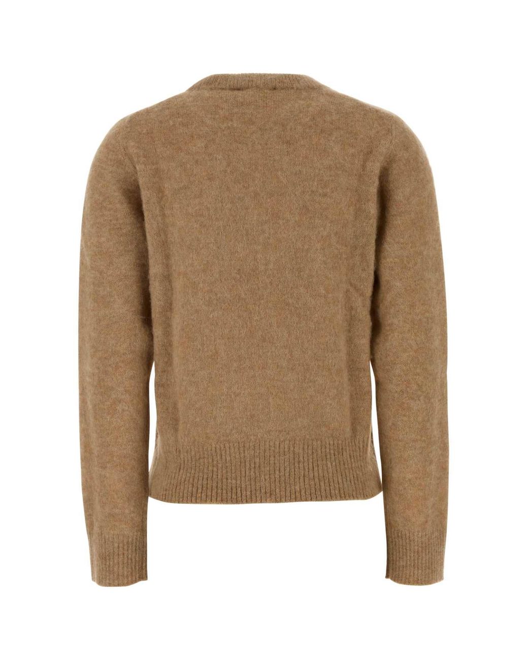 Ganni Natural Brushed Alpaca Teddy Sweater