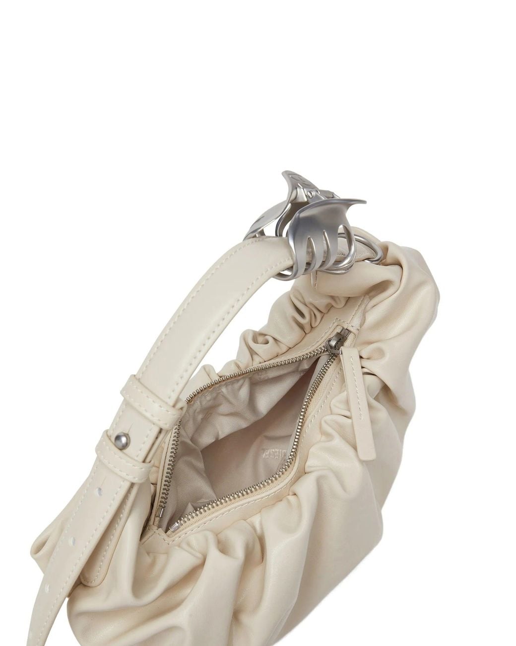 DIESEL White Grab D 2.0 Grab D Hobo S Shoulder Bag