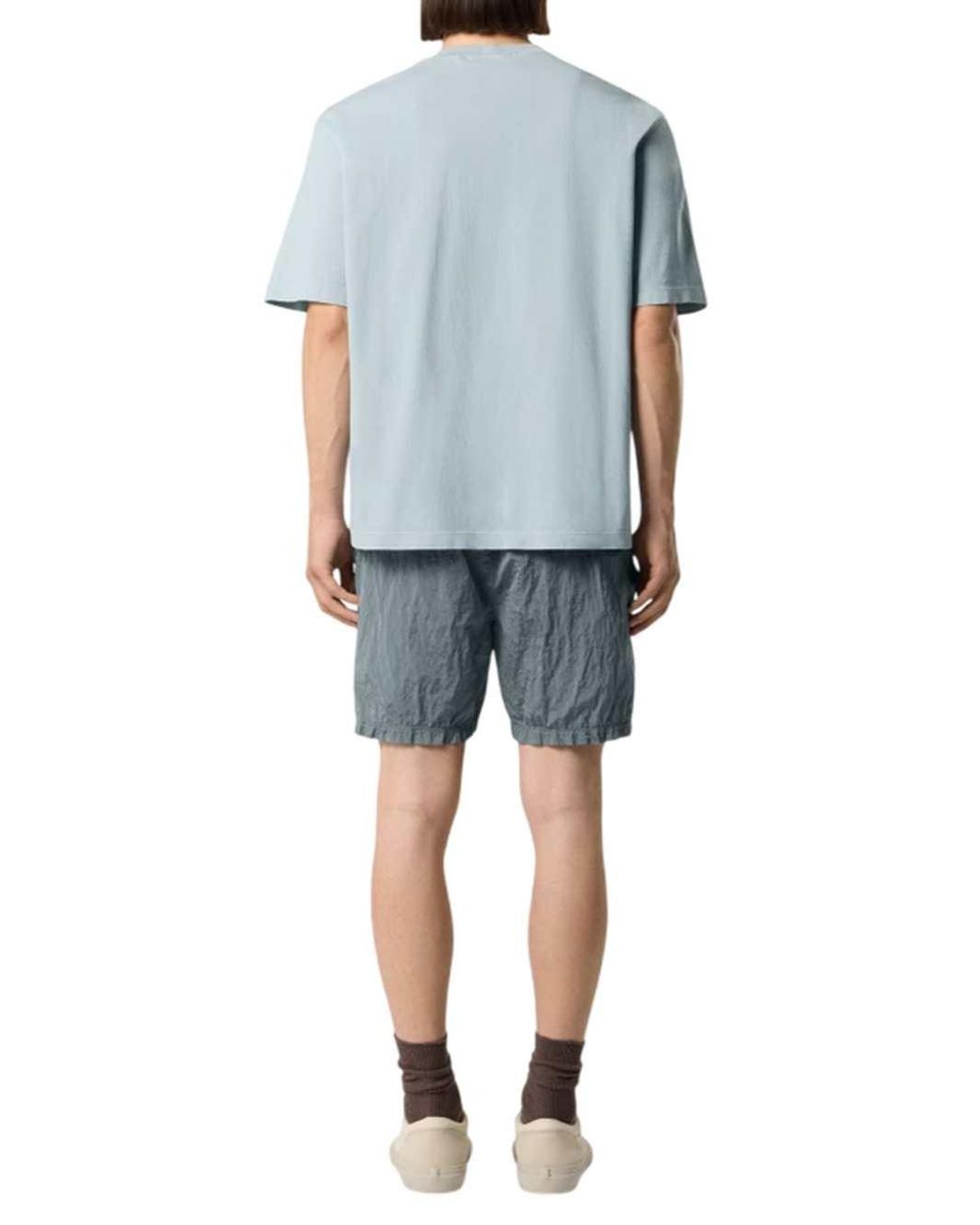 Stone Island Natural T Shirt With Logo Patch