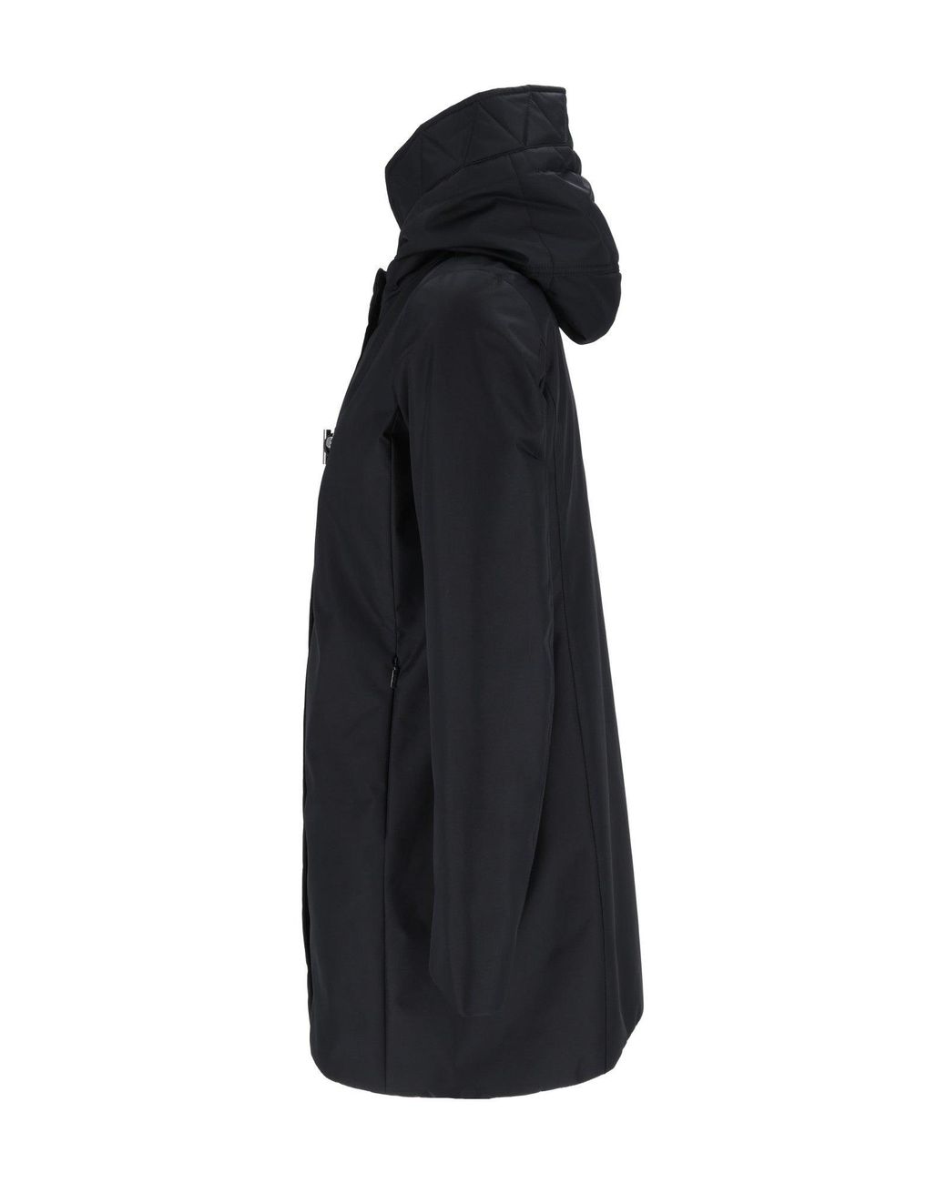 Fay Black Toggle Front Short Coat