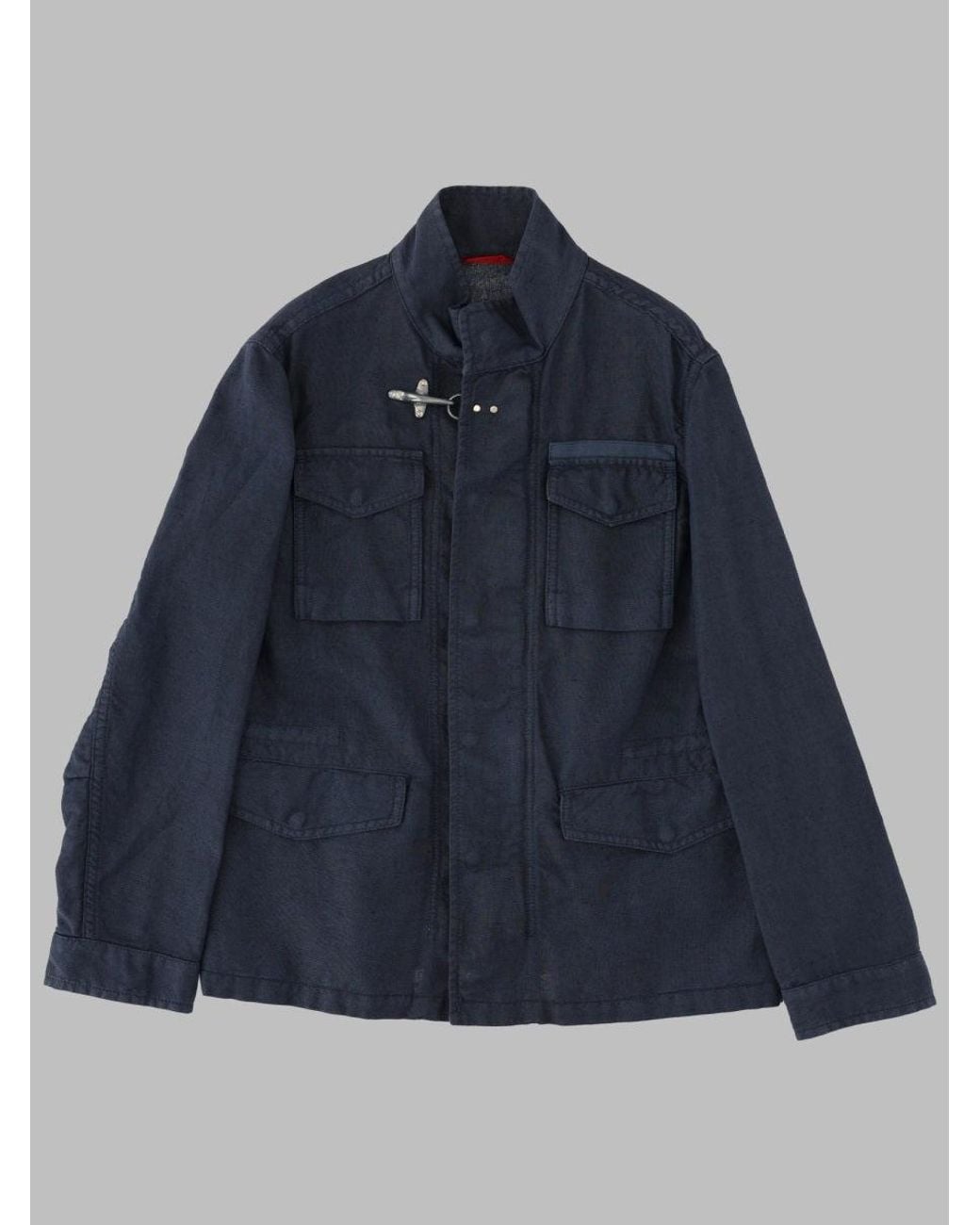 Fay Blue Boys Linen-Cotton Sports Jacket
