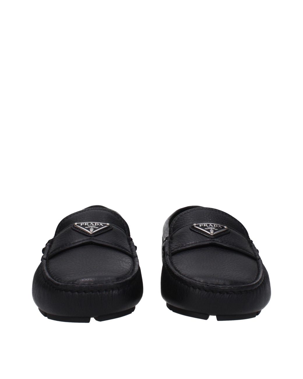 Prada Black Leather Loafers