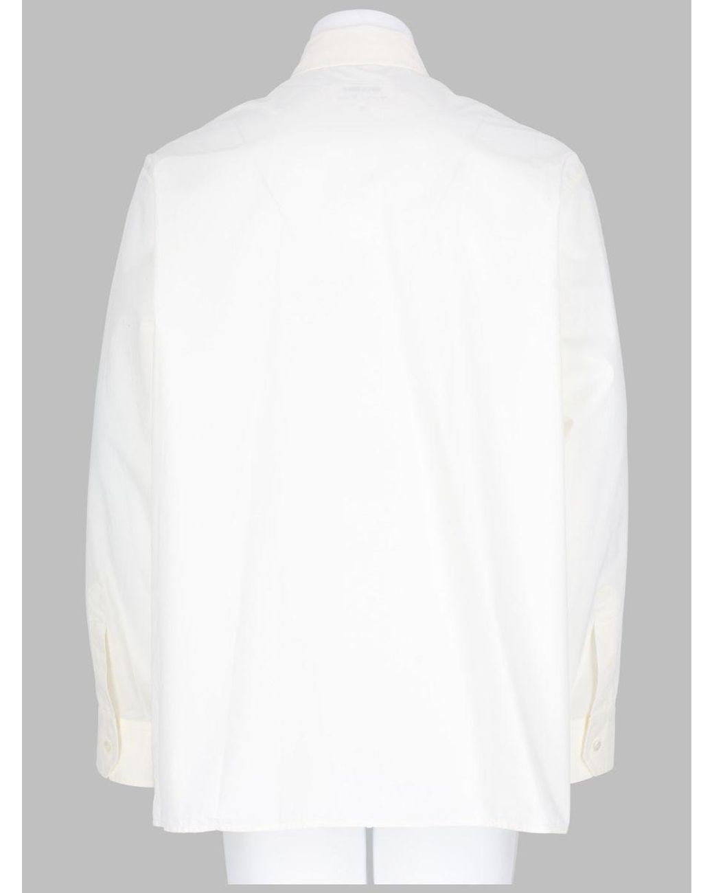 MM6 by Maison Margiela Gray Graphic Oversized Button-Up Shirt for men