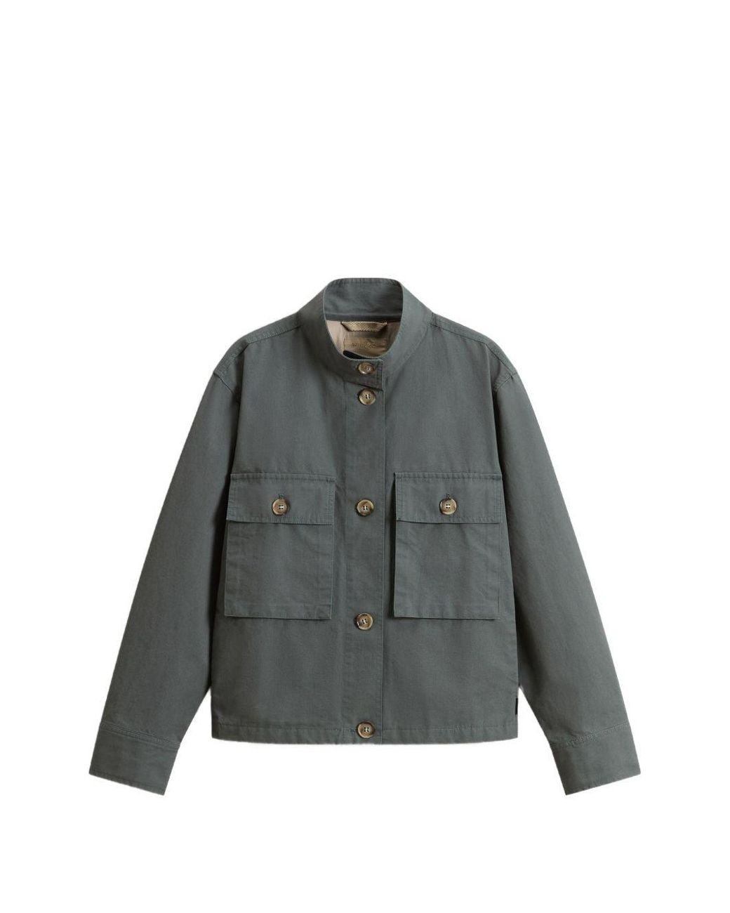 Woolrich Gray Canvas Field Overshirt